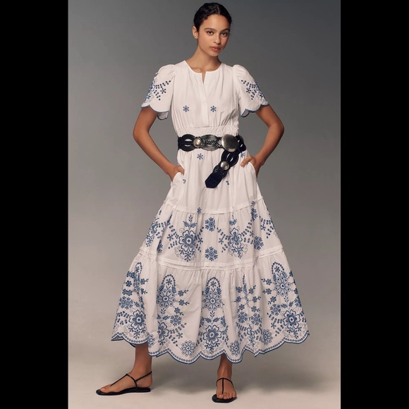 Anthropologie The Somerset Maxi Dress: Eyelet Edition